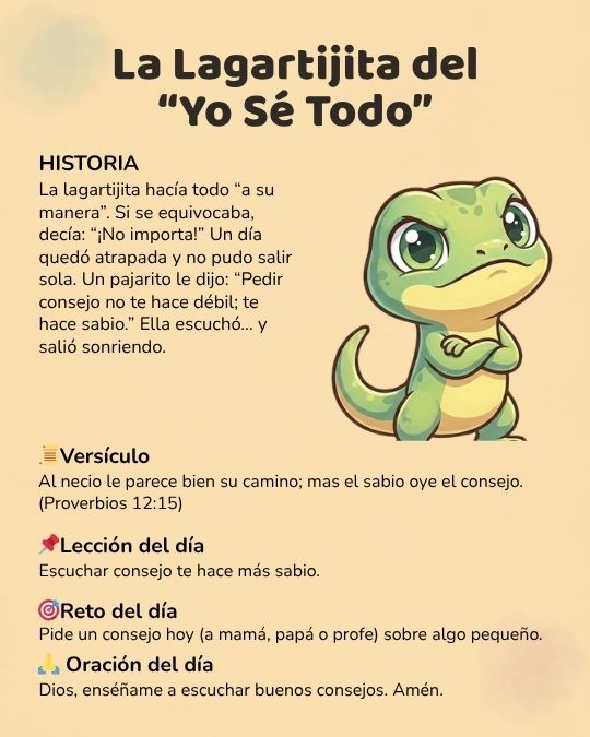 La lagartija del yo sé todo
